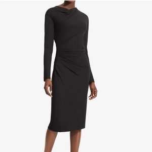 M.M. Lafleur The Annabel Asymmetric Drape Stretch lining dress